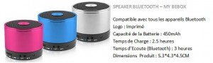 BLUETOOTH SPEAKER - MY BEBOX - FR